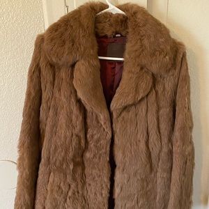 Real rabbit fur coat